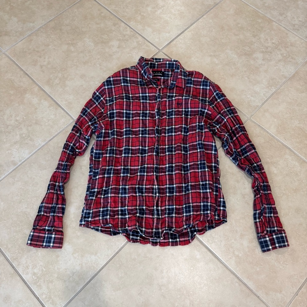 Men's Red Plaid The Kooples Shirt